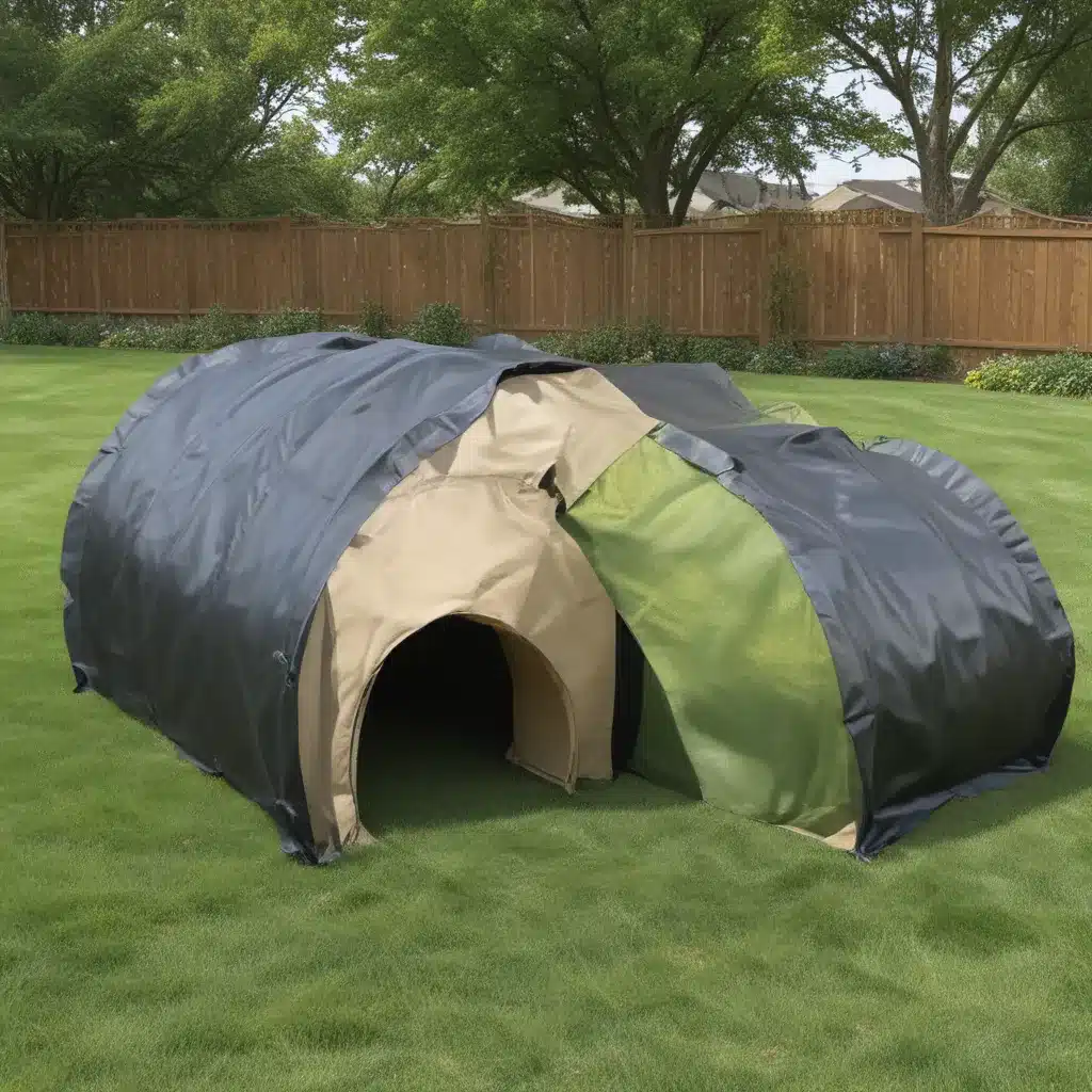 Set Up Tunnels and Chutes for Backyard Agility